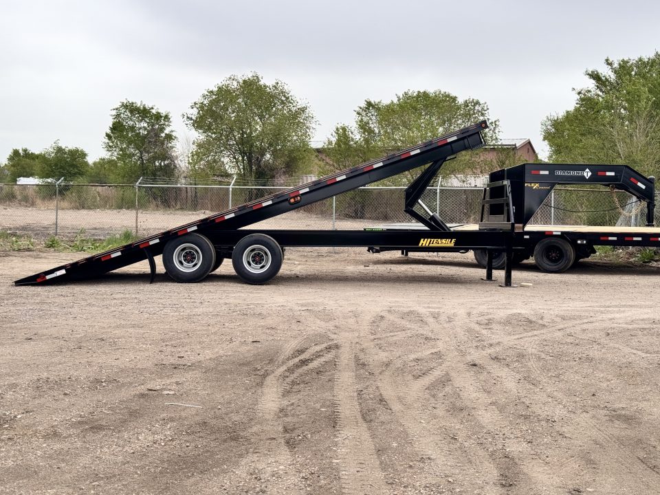 New 2026 Diamond T 8.5-25 Tandem Dual Deckover Tilt Gooseneck Equipment Hauler 24K GVWR