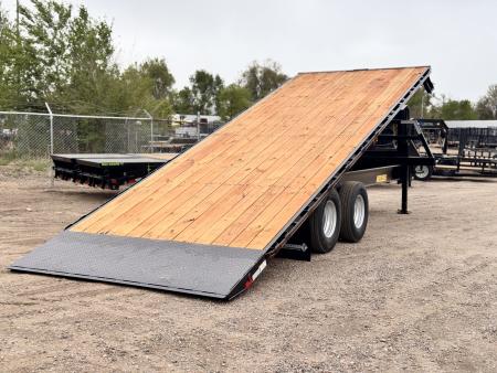New 2026 Diamond T 8.5-25 Tandem Dual Deckover Tilt Gooseneck Equipment Hauler 24K GVWR