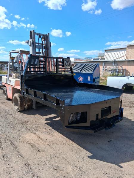 New 2026 Iron Ox FLATBED W/ GOOSENECK FORD SRW SHORT BED Truck Bed