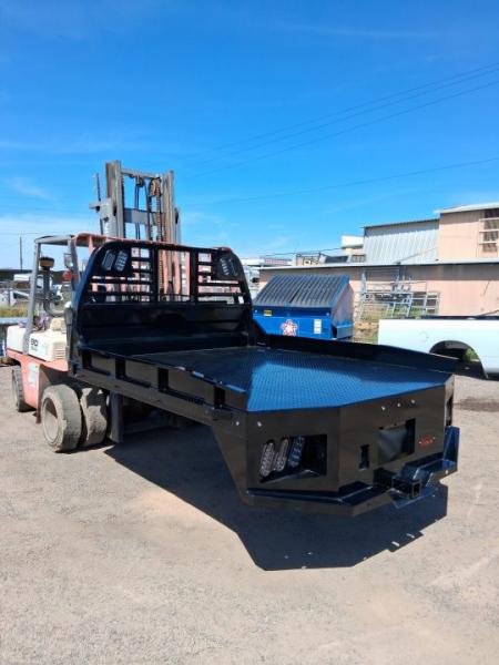 New 2026 Iron Ox FLATBED W/ GOOSENECK FORD SRW LONG BED Truck Bed