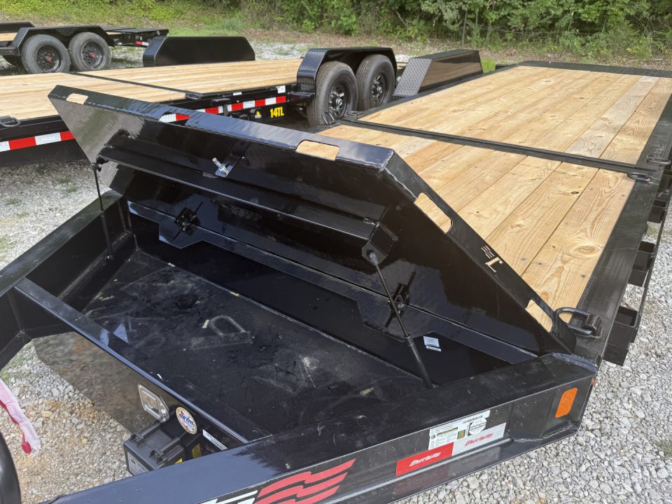 New 2026 Liberty LT14K Tilt Trailer, FORK HOLDERS, I-BEAM, TOOLBOX