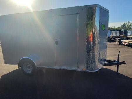 New 2026 Arising 7X12 SINGLE AXLE 2990 LB GVWR Cargo / Enclosed Trailer WITH FULL TUBE FRAME, 1 PIECE ALUMINUM ROOF, .080 POLYCORE EXTERIOR, REAR RAMP DOOR, 6'3  INTERIOR HEIGHT