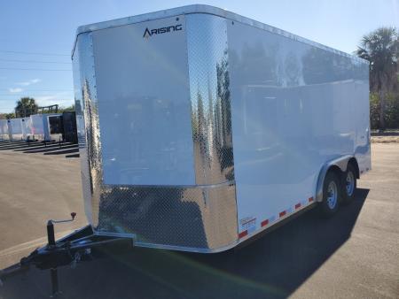 New 2026 Arising 8.5X16 TANDEM AXLE 10000 LB GVWR Cargo / Enclosed Trailer WITH FULL TUBE FRAME, 7FT INTERIOR HEIGHT, .080 POLYCORE EXTERIOR, 1 PIECE ALUMINUM ROOF, FULL TUBE FRAME