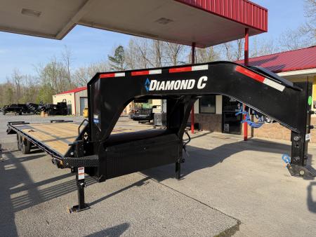 New 2026 Diamond C FMAX208 GOOSENECK TRAILER EXTRA WIDE RAMPS 18 PLY TIRES