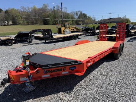 New 2026 Diamond C LPX207 Equipment Trailer 22’ EXTRA WIDE RAMPS 14 PLY TIRES 2 SPEED 15K JACK