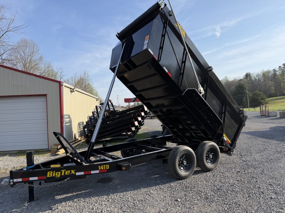 New 2026 Big Tex 14TDX 5 STAGE TELESCOPIC 4’ SIDES 7 GAUGE FLOOR, HYDRO JACK, LONG ARM TARP, 14PLY TIRES