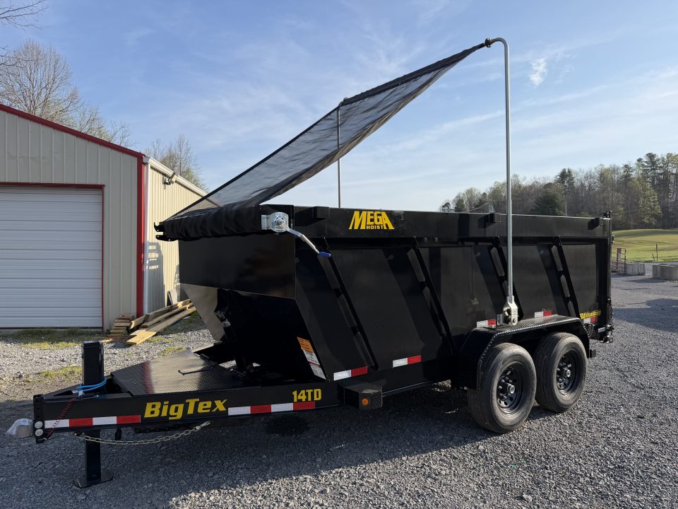 New 2026 Big Tex 14TDX 5 STAGE TELESCOPIC 4’ SIDES 7 GAUGE FLOOR, HYDRO JACK, LONG ARM TARP, 14PLY TIRES