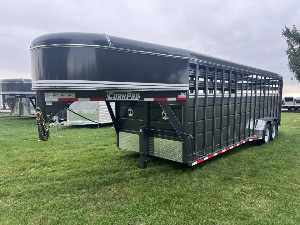 New 2026 CornPro 7x24 14K Gooseneck Stock / Stock Combo Trailer