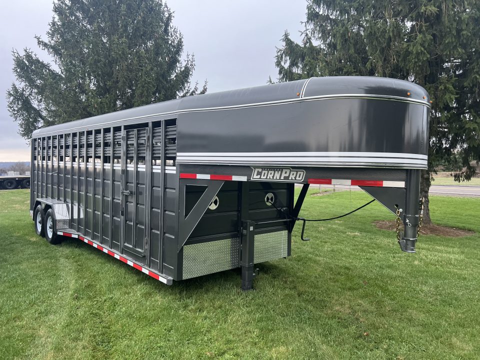 New 2026 CornPro 7x24 14K Gooseneck Stock / Stock Combo Trailer