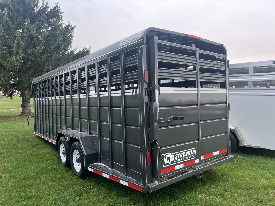 New 2026 CornPro 7x24 14K Gooseneck Stock / Stock Combo Trailer