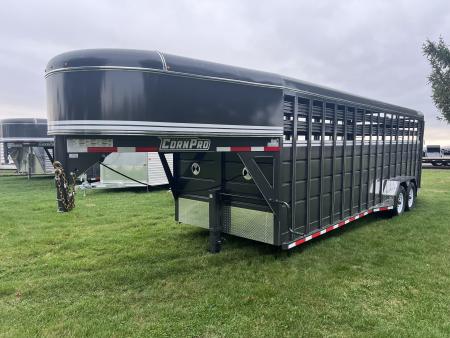 New 2026 CornPro 7x24 14K Gooseneck Stock / Stock Combo Trailer