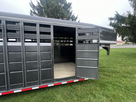 New 2026 CornPro 7x24 14K Gooseneck Stock / Stock Combo Trailer