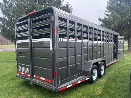 New 2026 CornPro 7x24 14K Gooseneck Stock / Stock Combo Trailer