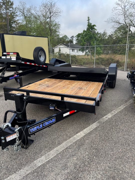 New 2026 Triple Crown Trailers 7x22 Split Deck Tilt
