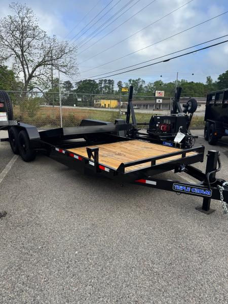 New 2026 Triple Crown Trailers 7x22 Split Deck Tilt