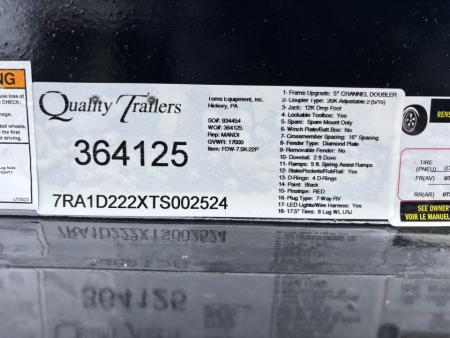 New 2027 Quality Trailers 22' Pro Series Equipment Hauler - 17000# GVWR