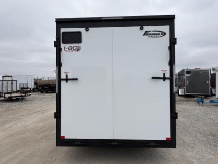 New 2026 Formula Traverse White/Black Trim 7'x16' 7k Flat Top V-Nose Enclosed Cargo Trailer