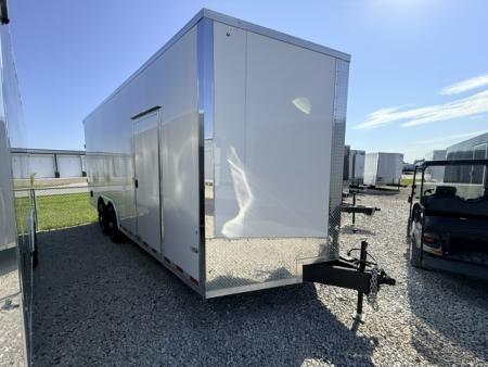 New 2026 Formula Conquest White 8.5'x20' 14k Flat Top Sloped V-Nose Enclosed Car Hauler Cargo Trailer