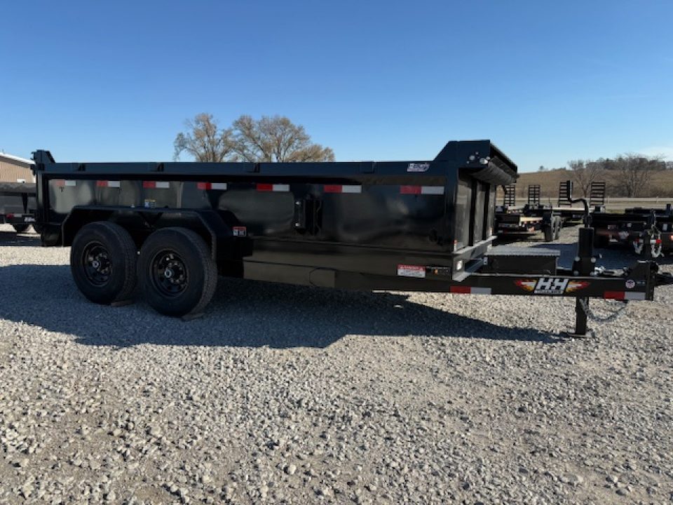 New 2026 H&H Black 83"x14 15.4k Industrial Dump Trailer