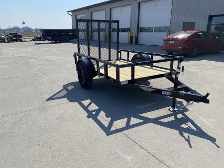 New 2026 H&H Black 60"x8' 3k Rail Side Utility Trailer