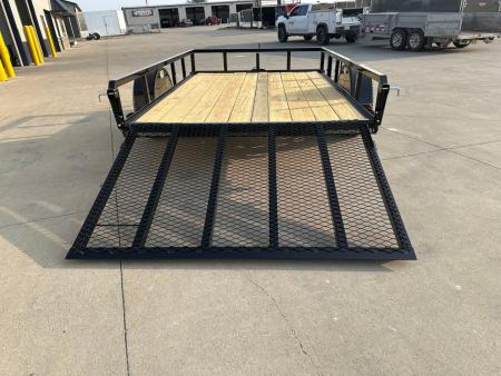 New 2026 H&H Black 76"x10' 3k Rail Side Utility Trailer