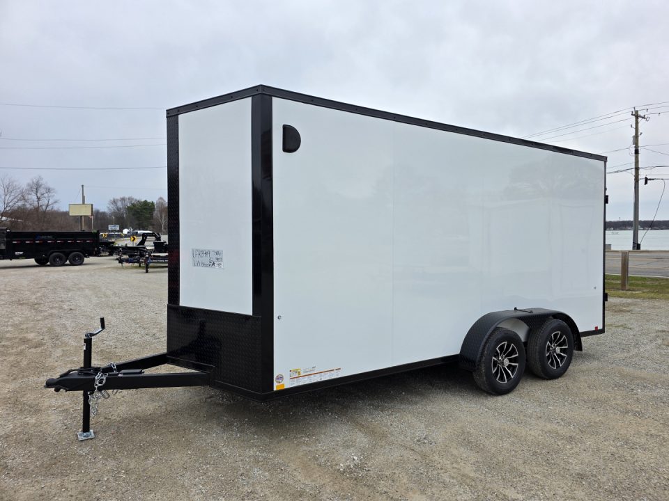New 2026 Formula Trailers 7x16 7' INSIDE 080 SCREWLESS BLACKOUT DRINGS ALUM WHEELS SXS UTV GOLFCART Cargo / Enclosed Trailer