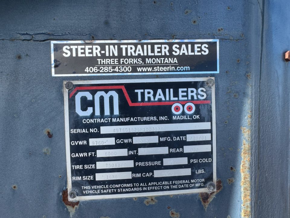 Used 1991 CM Trailers 18' STOCK Stock / Stock Combo Trailer