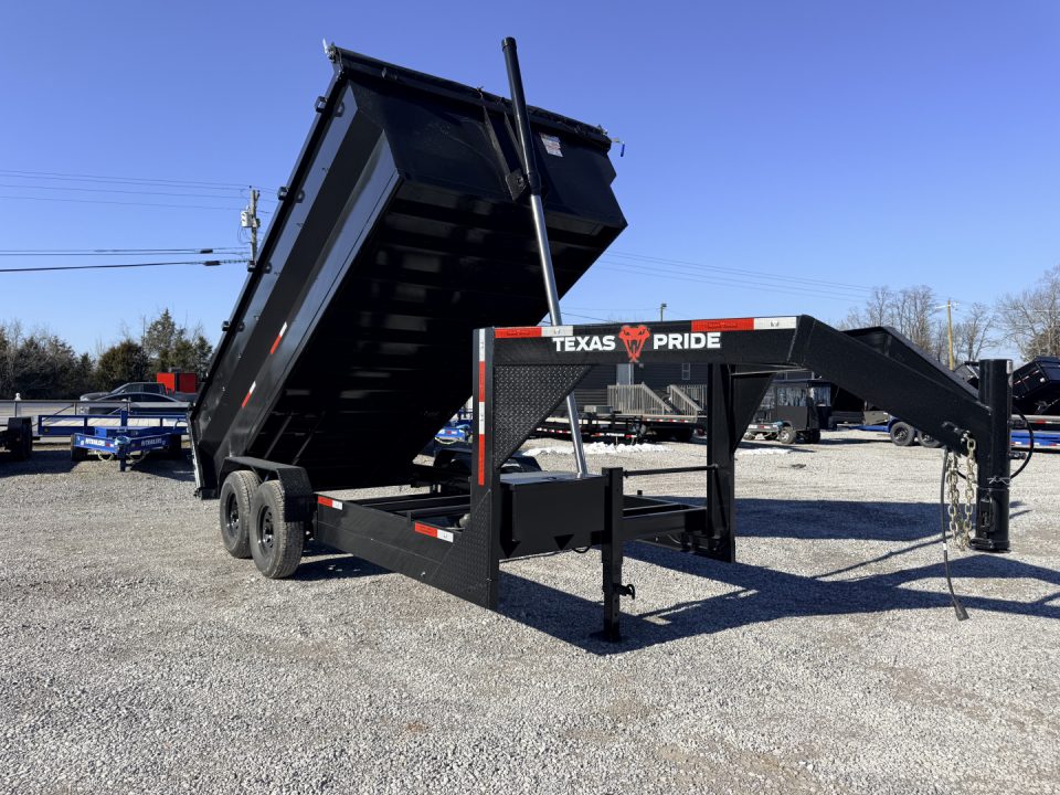 New 2026 Texas Pride Trailers 7X16 (3FT WALLS) GOOSENECK DUMP TRAILER 16K GVWR Dump Trailer
