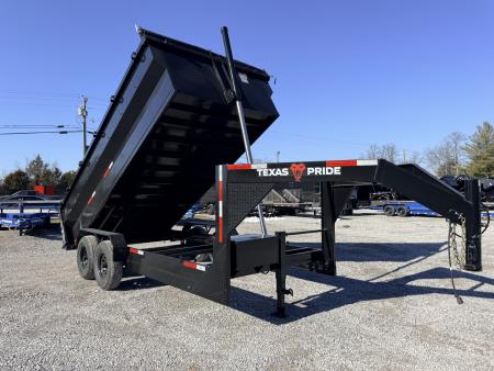 New 2026 Texas Pride Trailers 7X16 (3FT WALLS) GOOSENECK DUMP TRAILER 16K GVWR Dump Trailer