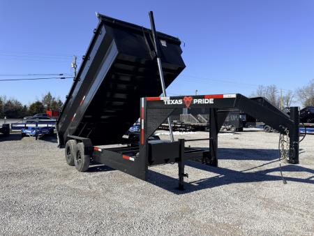 New 2026 Texas Pride Trailers 7X16 (3FT WALLS) GOOSENECK DUMP TRAILER 16K GVWR Dump Trailer