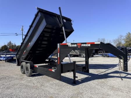 New 2026 Texas Pride Trailers 7X16 (3FT WALLS) GOOSENECK DUMP TRAILER 16K GVWR Dump Trailer