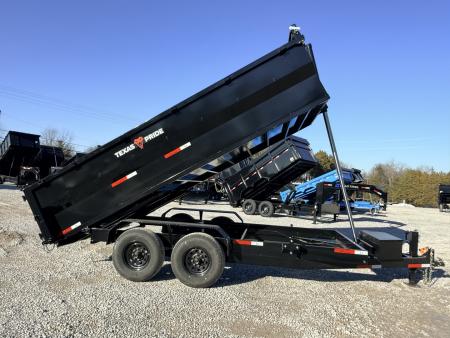 New 2026 Texas Pride Trailers 7X16 (3FT WALLS) 16k GVWR Dump Trailer