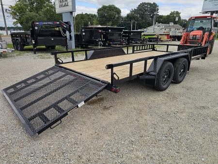 New 2026 Load Trail 83 X 16 TANDEM AXLE UTILITY TRAILER SIDE LOAD RAMPS Utility Trailer