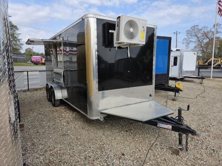 New USED 2024 South Georgia Cargo Trailers 7x16 TA 7k Concession Trailer Cargo / Enclosed Trailer