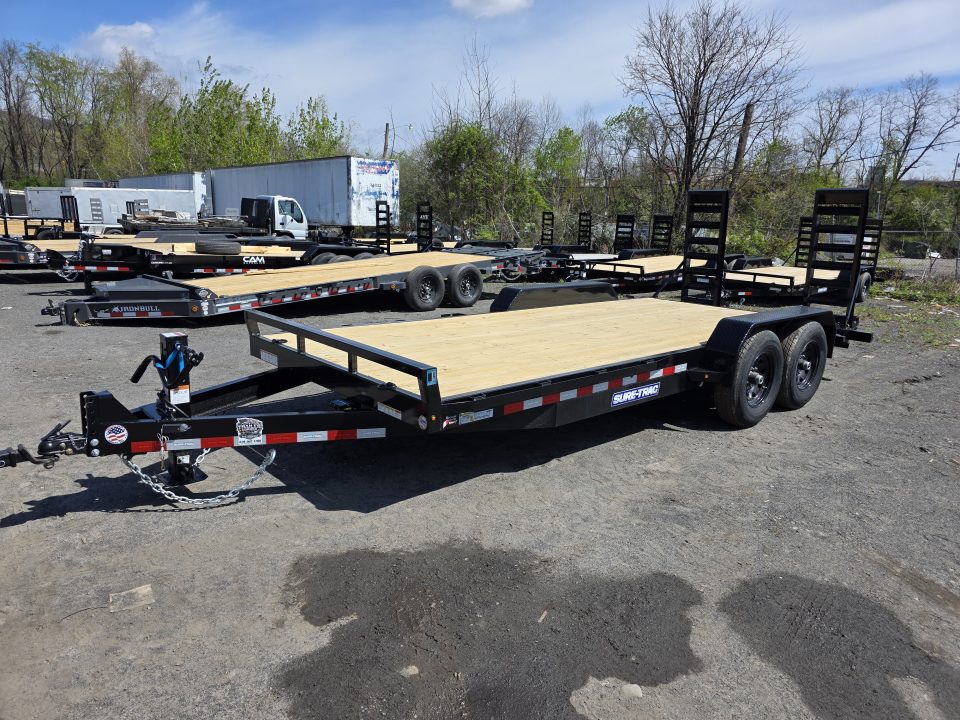 New 2026 Sure-Trac 7X18 14K - KNEE RAMPS Equipment Trailer