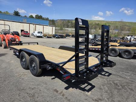 New 2026 Sure-Trac 7X18 14K - KNEE RAMPS Equipment Trailer