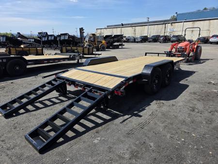 New 2026 Sure-Trac 7X18 14K - KNEE RAMPS Equipment Trailer