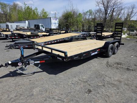 New 2026 Sure-Trac 7X18 10K - KNEE RAMPS Equipment Trailer