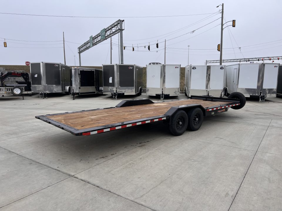Used USED 2025 H&H Speedloader 24’ POWER TILT, Key fob Remote, Drive Over Fender flatbed EXTRA WIDE 102” 2-7000 lb axles = 14K