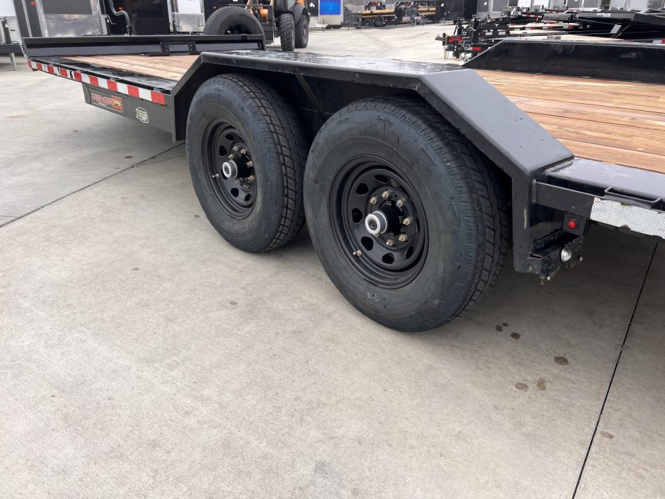 Used USED 2025 H&H Speedloader 24’ POWER TILT, Key fob Remote, Drive Over Fender flatbed EXTRA WIDE 102” 2-7000 lb axles = 14K