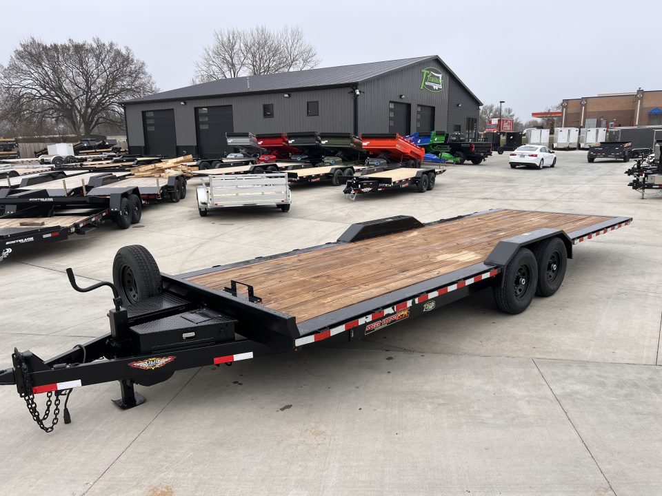 Used USED 2025 H&H Speedloader 24’ POWER TILT, Key fob Remote, Drive Over Fender flatbed EXTRA WIDE 102” 2-7000 lb axles = 14K