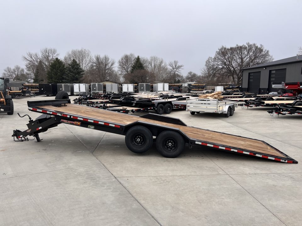 Used USED 2025 H&H Speedloader 24’ POWER TILT, Key fob Remote, Drive Over Fender flatbed EXTRA WIDE 102” 2-7000 lb axles = 14K