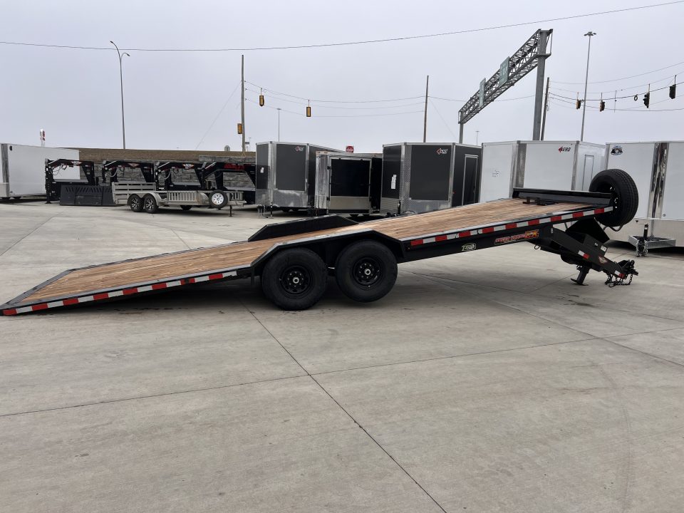 Used USED 2025 H&H Speedloader 24’ POWER TILT, Key fob Remote, Drive Over Fender flatbed EXTRA WIDE 102” 2-7000 lb axles = 14K