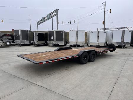 Used USED 2025 H&H Speedloader 24’ POWER TILT, Key fob Remote, Drive Over Fender flatbed EXTRA WIDE 102” 2-7000 lb axles = 14K