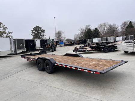 Used USED 2025 H&H Speedloader 24’ POWER TILT, Key fob Remote, Drive Over Fender flatbed EXTRA WIDE 102” 2-7000 lb axles = 14K