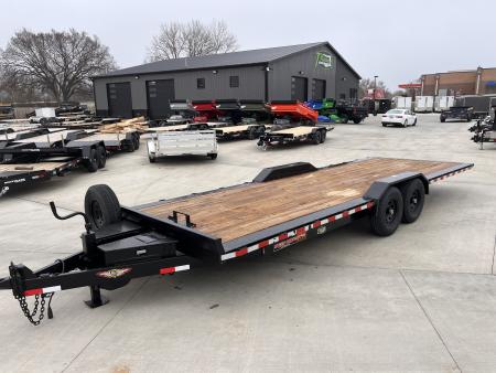 Used USED 2025 H&H Speedloader 24’ POWER TILT, Key fob Remote, Drive Over Fender flatbed EXTRA WIDE 102” 2-7000 lb axles = 14K