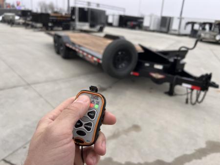 Used USED 2025 H&H Speedloader 24’ POWER TILT, Key fob Remote, Drive Over Fender flatbed EXTRA WIDE 102” 2-7000 lb axles = 14K