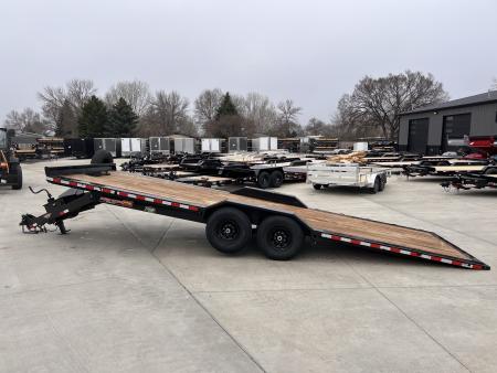 Used USED 2025 H&H Speedloader 24’ POWER TILT, Key fob Remote, Drive Over Fender flatbed EXTRA WIDE 102” 2-7000 lb axles = 14K