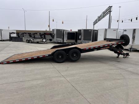 Used USED 2025 H&H Speedloader 24’ POWER TILT, Key fob Remote, Drive Over Fender flatbed EXTRA WIDE 102” 2-7000 lb axles = 14K