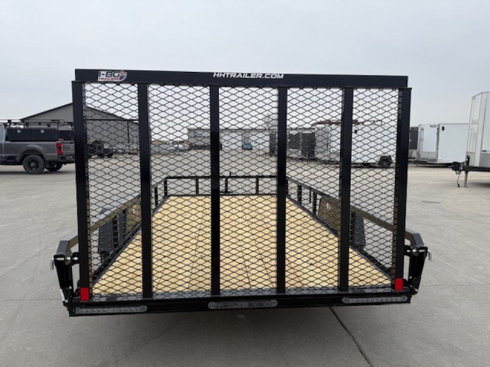 New 2026 H&H Black 76"x10' 3k Rail Side Utility Trailer